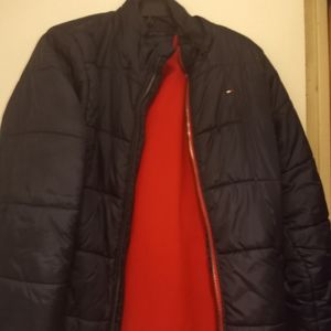 Tommy Hilfiger navy puffer jacket coat